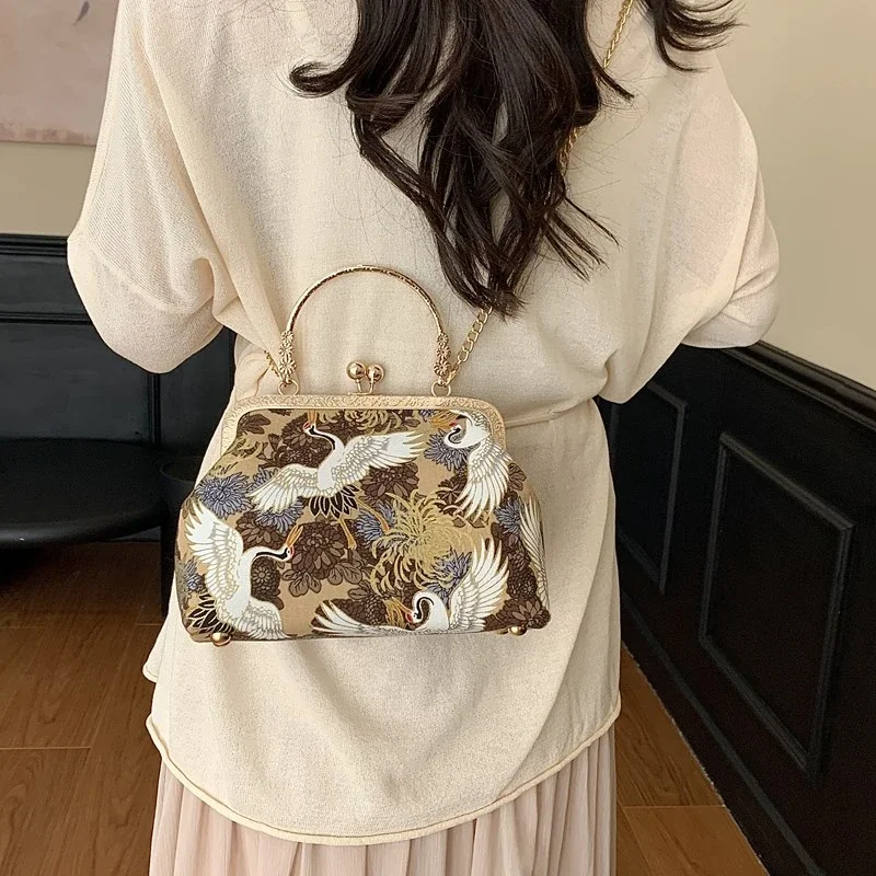 

Fashion Silk Embroidery Patchwork National Style Crossbody Bag Hasp Simple Women's Handbags 2026 Hot Sale Sweet Bags for Women