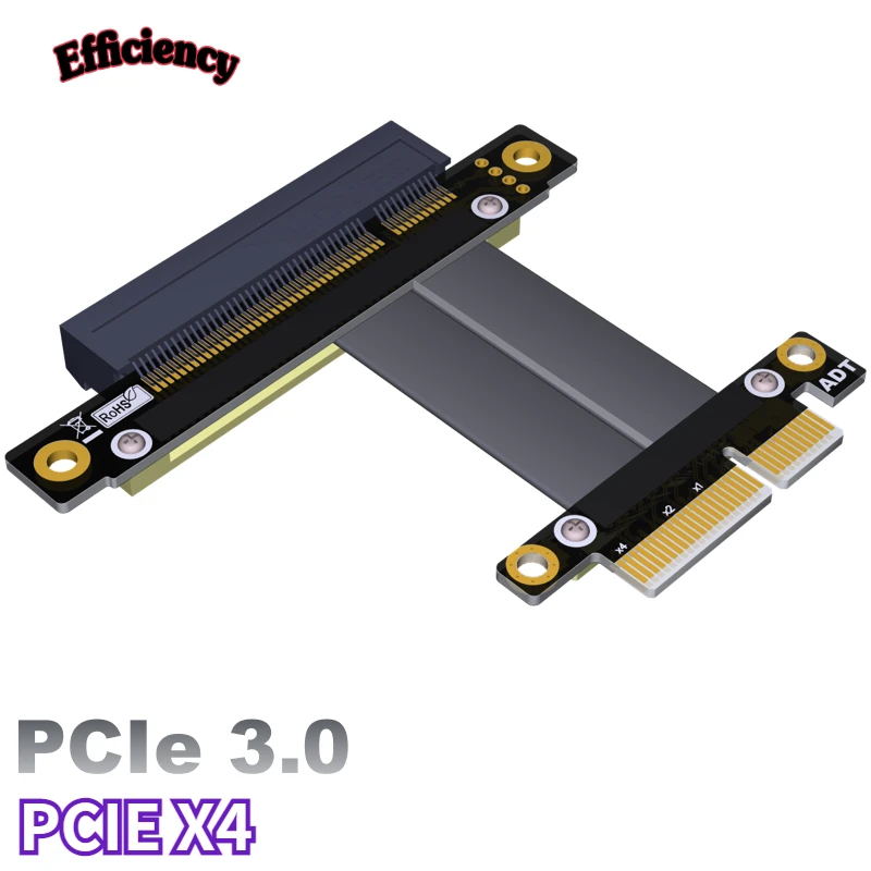 

ADT PCI-E X8 Extension Cable Adapter X4 Pcie 4x To 8x Supports Network Card SSD Hard Drive Card PCIE3.0X4 GEN3 32G/ BPS