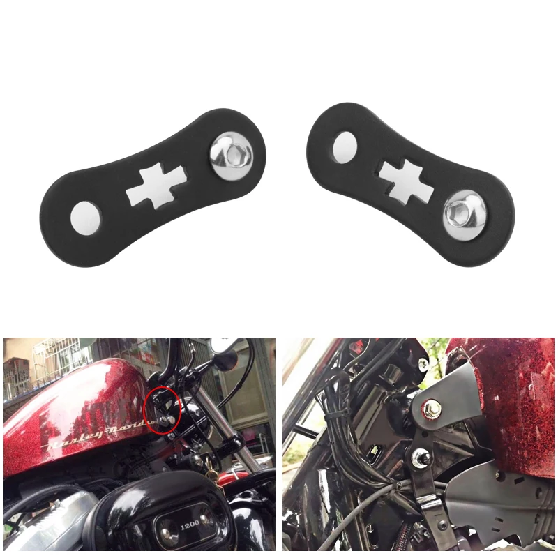 

Motorcycle Front Fuel Gas Tank Lift Kit 44mm /1.73" Higher Riser Extension Bracket For Harley Sportster XL 883 1200 Dyna 48 72