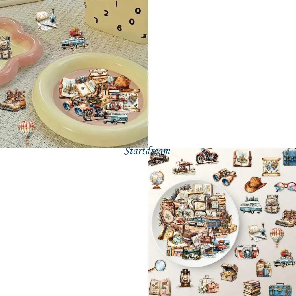 

антикварная наклейка «Путешествие», тематическая декоративная наклейка для путешествий, дневник, ноутбук, холодильник, украшение