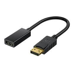 DP to HDMI-compatible Adapter Display Port Male to HD Female Cable Converter Adaptor for Projector Display Laptop TV 1080P