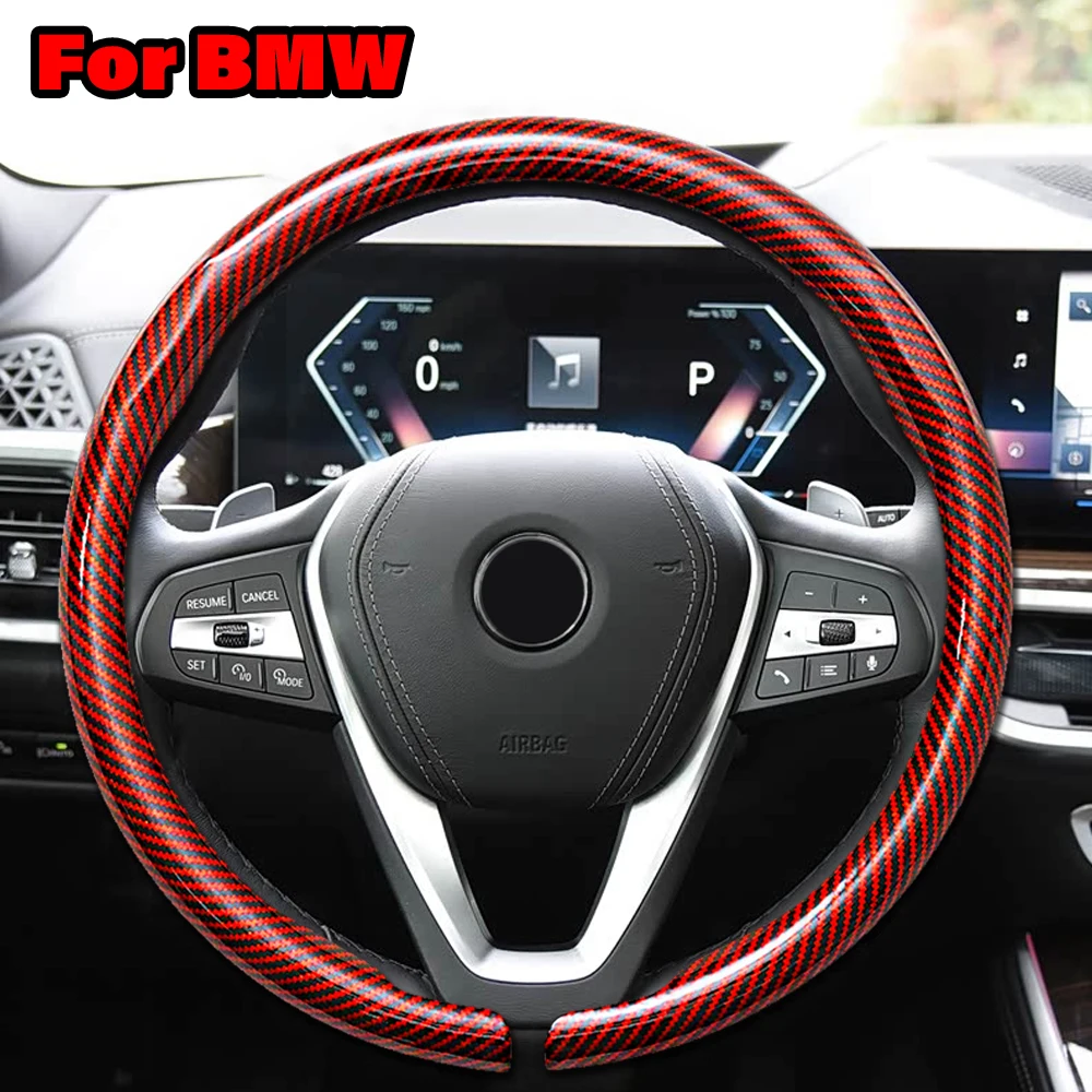 

For BMW Car Steering Wheel Cover For X3 X5 X7 5 Series 520d E39 E46 E30 E36 G20 E87 E60 E90 Performance F30 F10 F20 Accessories
