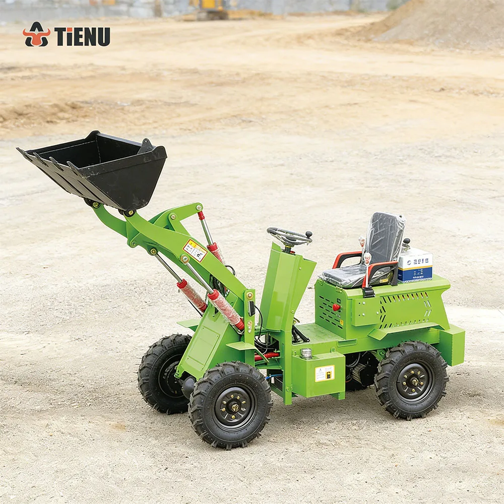 Free Shipping EPA Approved Construction 650kg 700kg Hydraulic Wheel Loader Machine Electric Skid Steer Loader for Sale