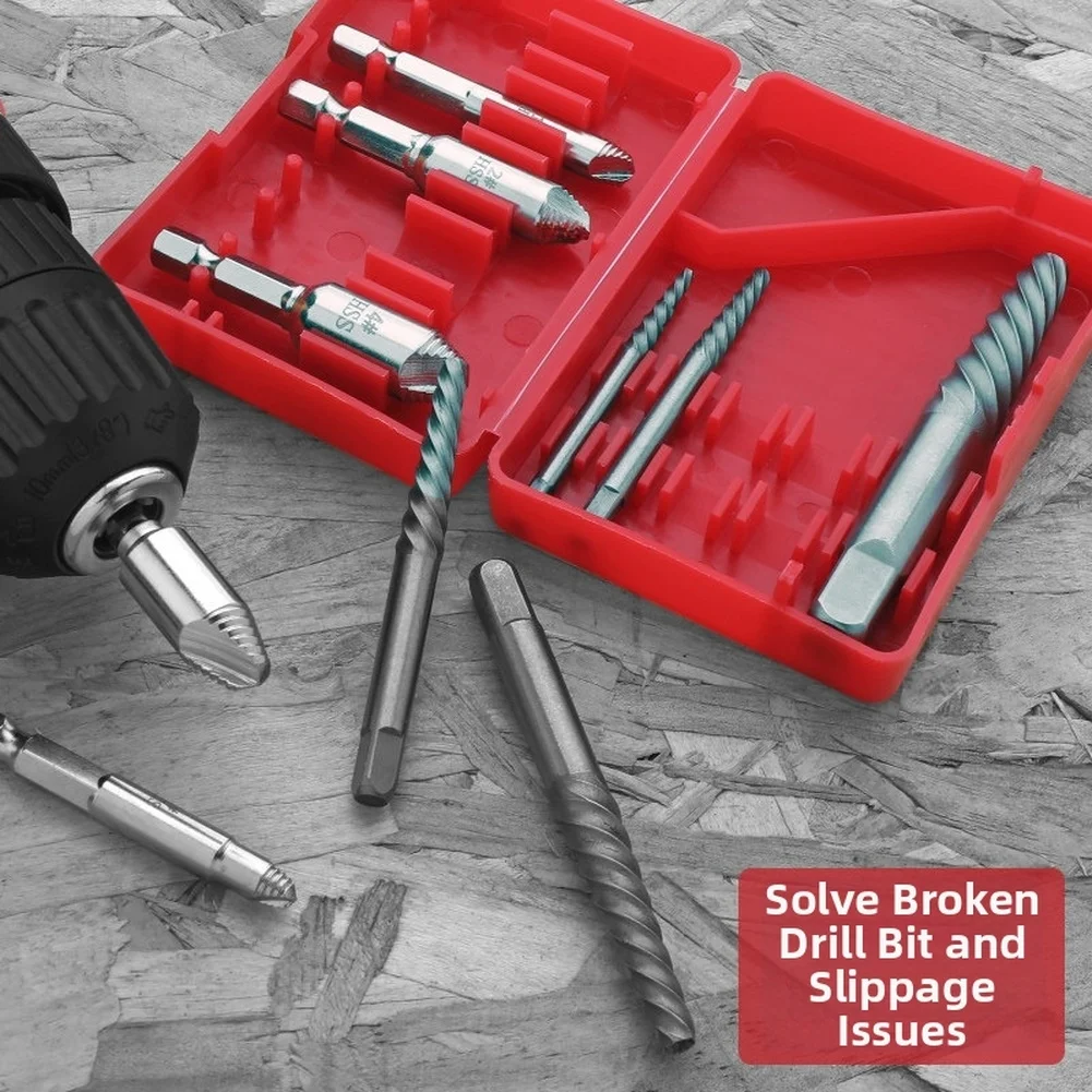 10pcs Screw Extractor Metal Drill Bit Set Damaged Screws Remover Extractor Broken Bolt Water Pipe Extractor  Screw Extractor