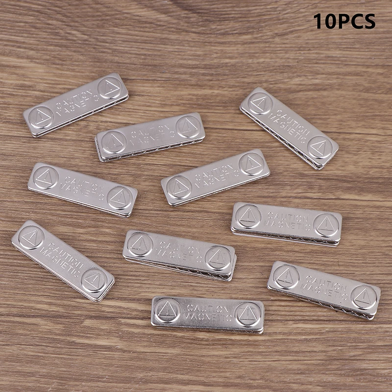 

10pcs Strong Magnetic Name Tags Badge Metal Fastener ID Card Durable Attachment Holder Magnetic Durable Attachment Holder