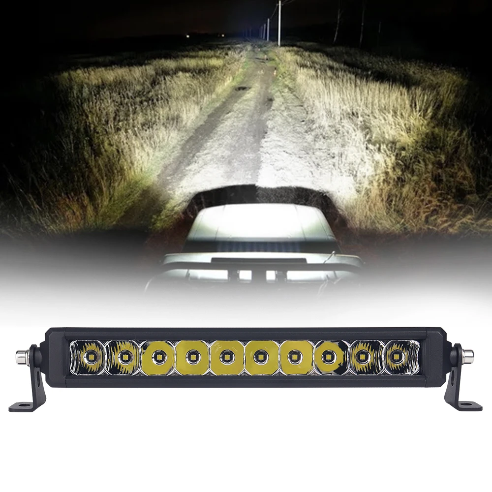 

Single Row Led Light Bar Offroad Auxiliary Driving 50W 12 inch White Working Lighting for Pickup Truck SUV ATV UTV Bumper Roof