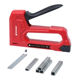 EZARC Hand Staple Gun Kit for Woodworking ,Light Duty Nail Gun with 1000 Staples 1/4'',5/16'',3/8'' and one Staple Remover