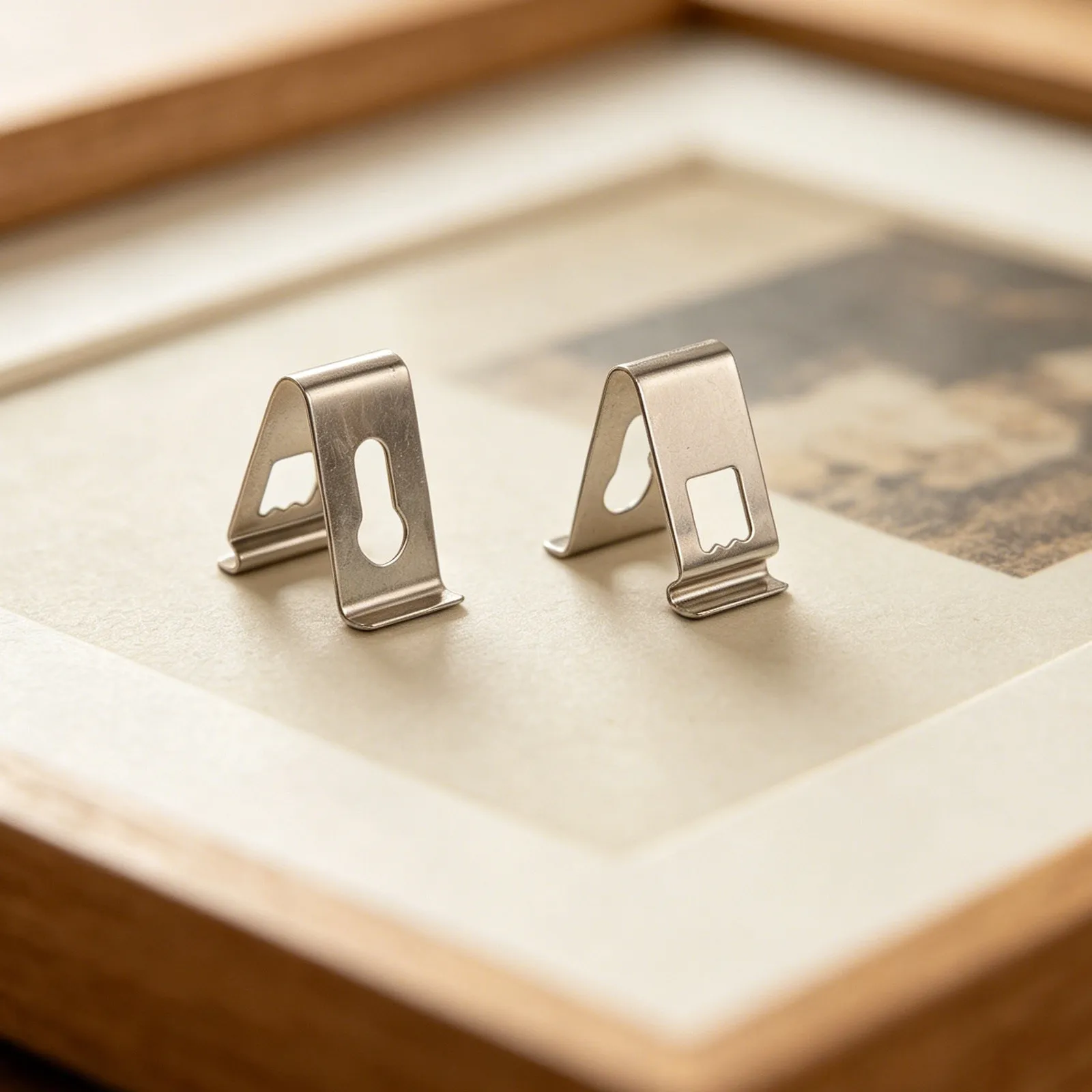 100Pcs Picture Frame Spring Clips Metal V-Shaped Backing Tabs Secure Back Panel Holders Photo Frame Backing Clips for Mounting
