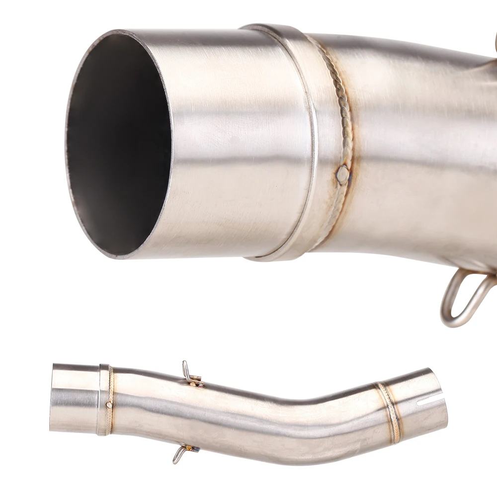 For Scrambler 800 MONSTER 797 Motorcycle Slip-On Exhaust System Double Exit Middle Link Pipe Double Muffler