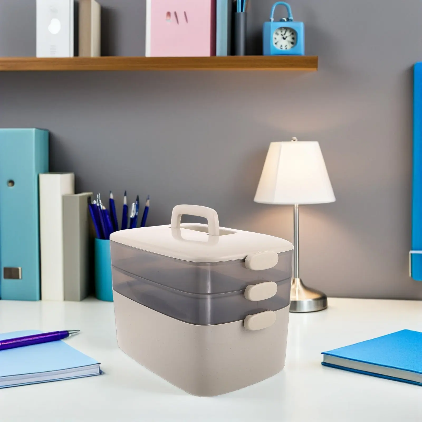 3 Tier Medicine Box Organizer Large Capacity Plastic Cabinet Transparent Trays Portable Storage Case for Home Travel Car