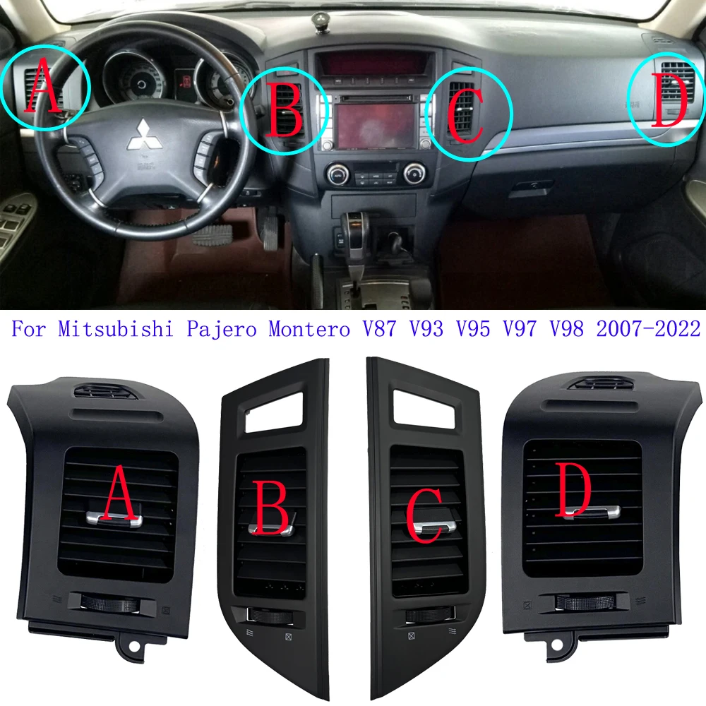 

Internal Air Vent Outlet For Mitsubishi Pajero Montero V87 V93 V95 V97 V98 2007-2022 Instrument Panel Board A/C Air Conditioner