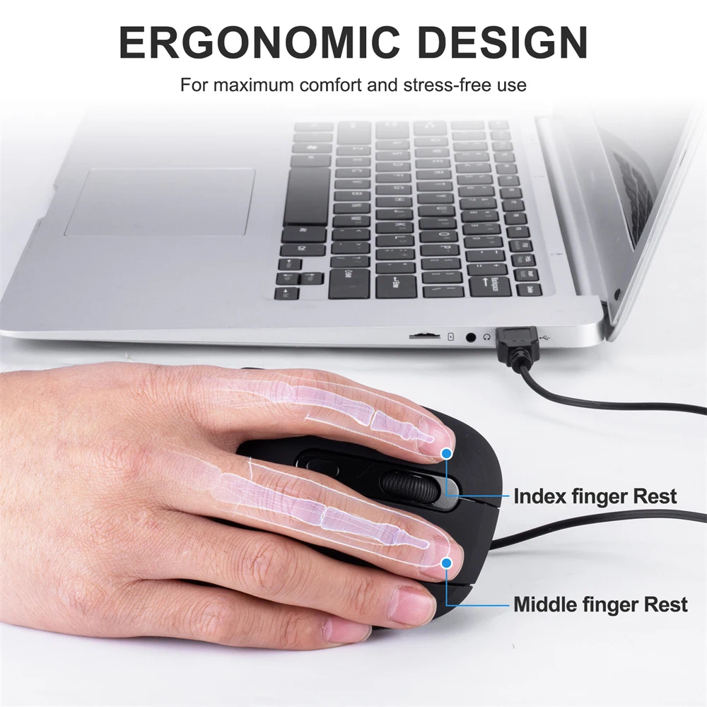 Ergonomiczna mysz Trwała zwiększa produktywność Ergonomiczna konstrukcja Zapobiegająca rękom myszy Łatwa w użyciu Zapobiegaj tunelu nadgarstka