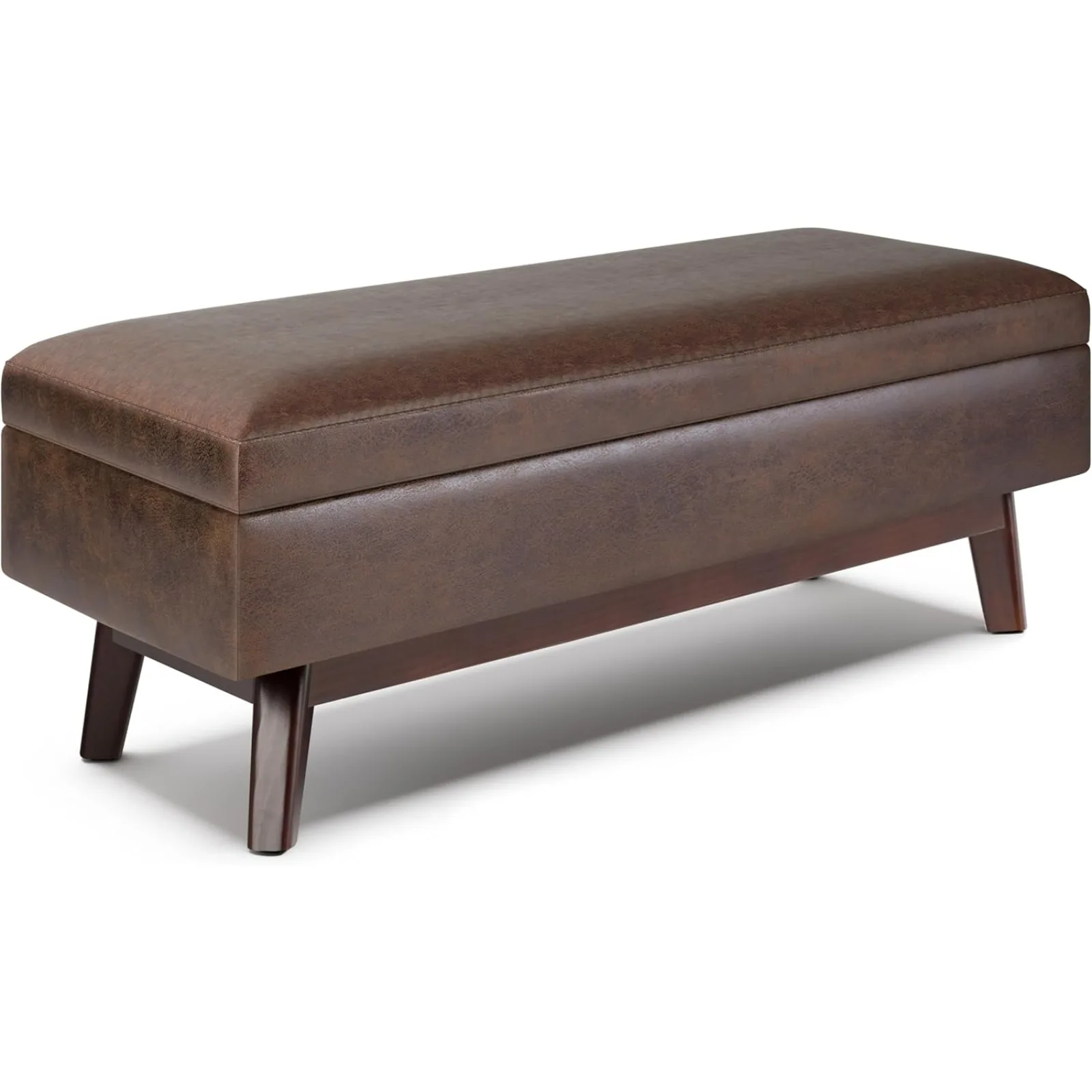 US Owen 48 Inch Wide Mid Century Modern Rectangular Coffee Table Lift Top Storage Ottoman in Upholstered