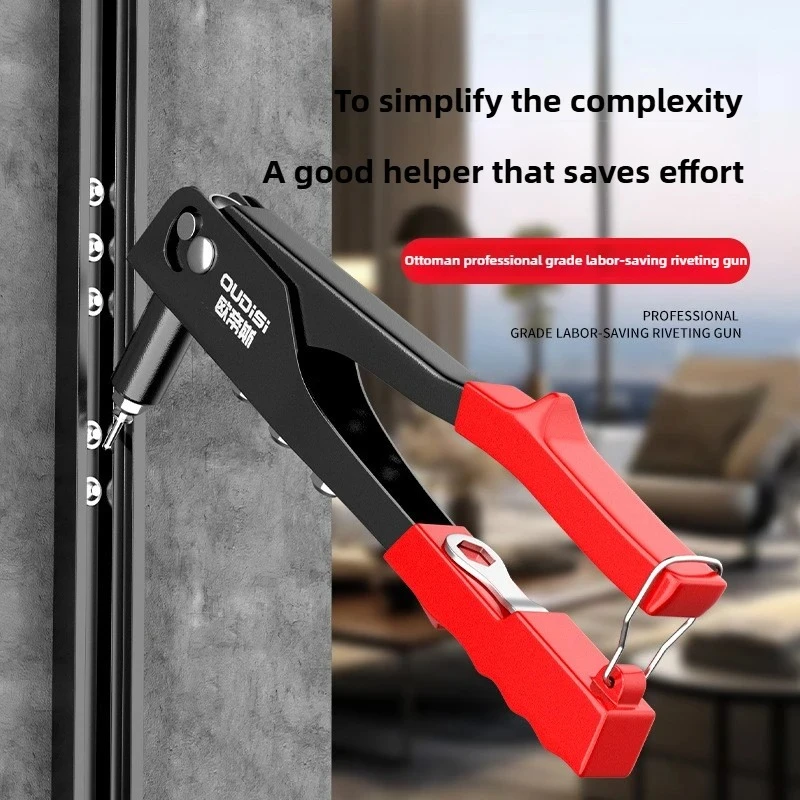 Professionele Heavy Duty Klinknagel Pistool Hand Klinkhamer Tool Kit met 100 Stuks Klinknagels voor Meubels Trailer Boot-Pop Rivet Gun Set