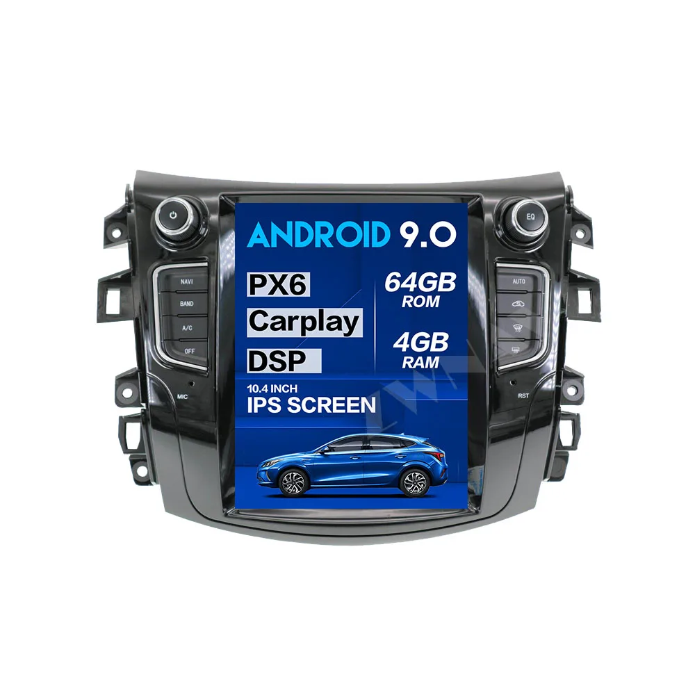 

DSP 4+64 Te sla Style Big Screen Android 9.0Car Multimedia Player for Nissan NP300 2014-2018 GPS BT Audio Radio Stereo Head Unit