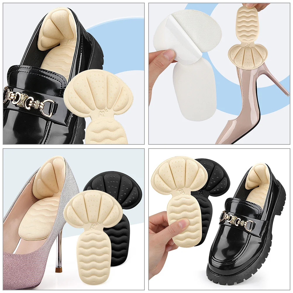 

Anti-Slip Heel Pads T-Shaped Replaceable Adhesive Cushions For Women High Heel Comfort Liners Shoe Grips Wear-Resistant