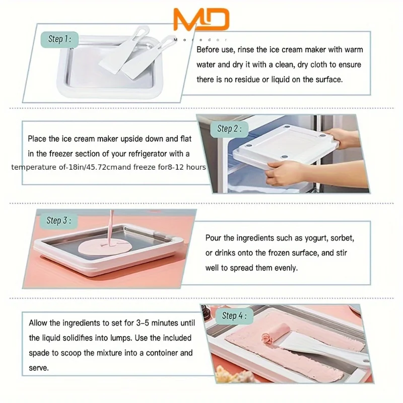 휴대용 스테인리스 스틸 아이스크림 롤러 메이커 키트 - 파티, 피크닉, 바베큐용 무전원 DIY 아이스크림 기계 - 간편 세척