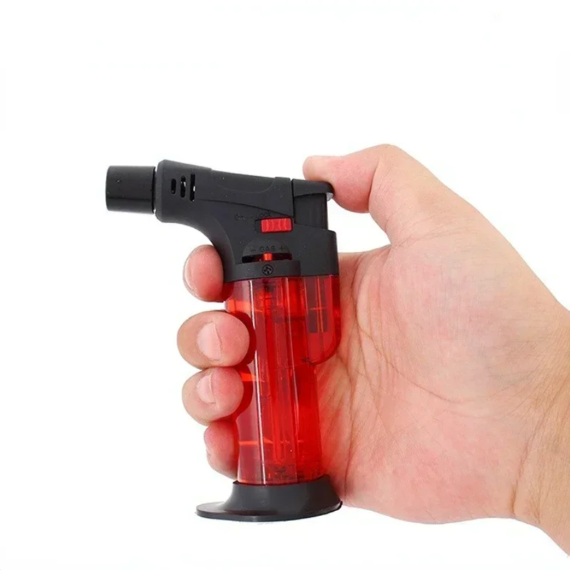 Spray Gun Ignition Jet Lighter Windproof Welding Torch Lighters Cigar Accessory Kitchen Outdoor Gadget Butane Gas Cigars Lighter