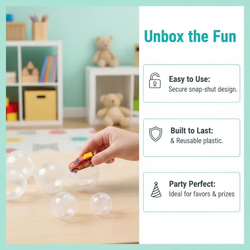 

50 шт. прозрачных пластиковых капсул-игрушек, шариков-сюрпризов, мини-контейнеров для создания моделей и поделок