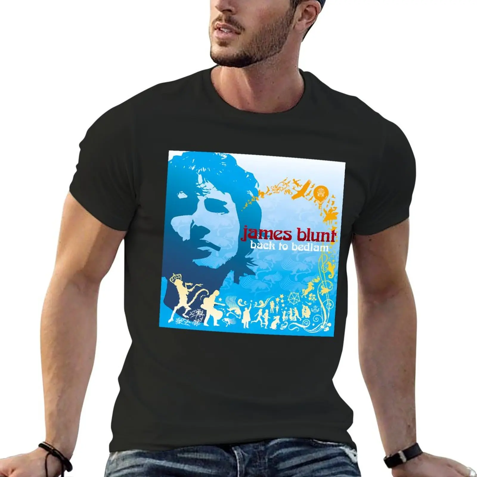 James Blunt Back To Bedlam T-Shirt tops customs vintage t shirts heavyweights funny t shirts for men