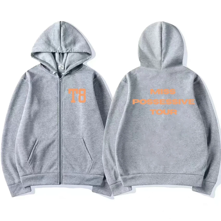 Hot Sale New in Tate Mcrae T8 Miss Possessive Tour 2025 Zipper Hoodie Men women fashion Y2k Jacket Coat Unisex Fleece pullovers