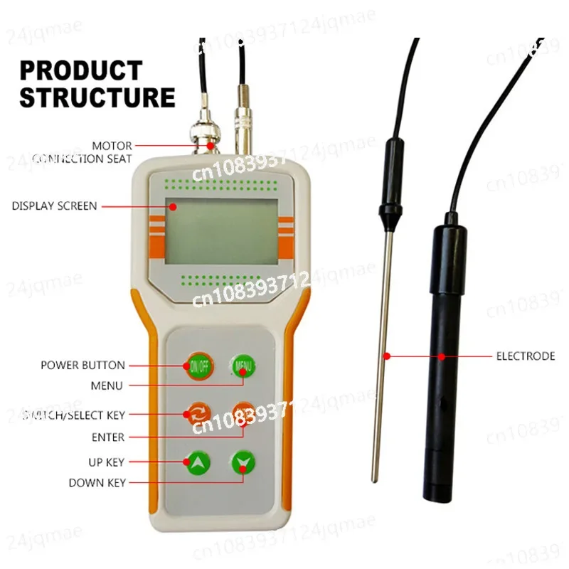 Portable Dissolved Oxygen Meter Detector for Fish Shrimp Farming Water Quality Monitor Do Meter ATC Range (0.0-20.0)mg/L