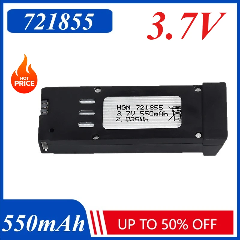 

3.7V 550mAh Rechargeable Lithium Battery W/ USB Charger for E58 L800 S168 JY019 Quadcopter Spare Parts UAV Drones Battery