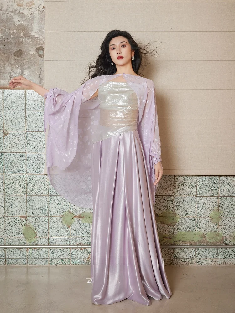 

Xuan ng Ji Long Sve Sun Protection irt Hollow out Floral Embroidery Ele Multi-Color Commute Sle Midi Top