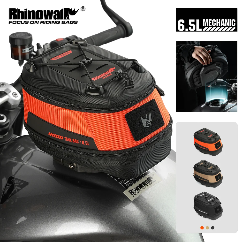 Rhinowalk Motorcycle Magnetic Tank Bag 6.5L Quick Release Front Bag Anti-theft FOR BMW KTM Beneli HONDA CFMOTO DUCATI Some Motor
