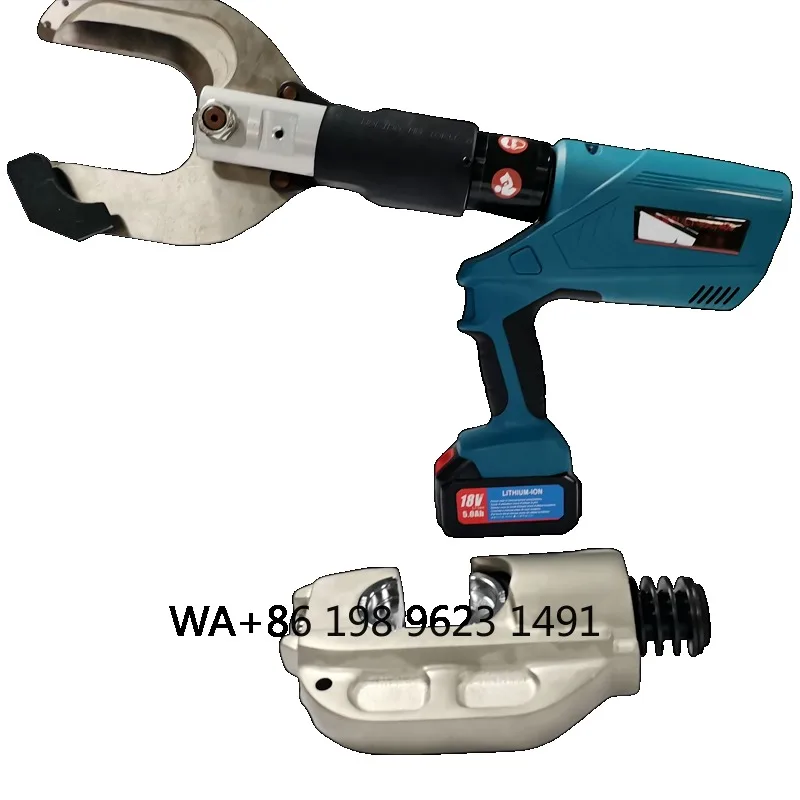 Industrial handheld hydraulic crimper, practical manual crimping tool for cable terminals, ideal for assembly and repair work.