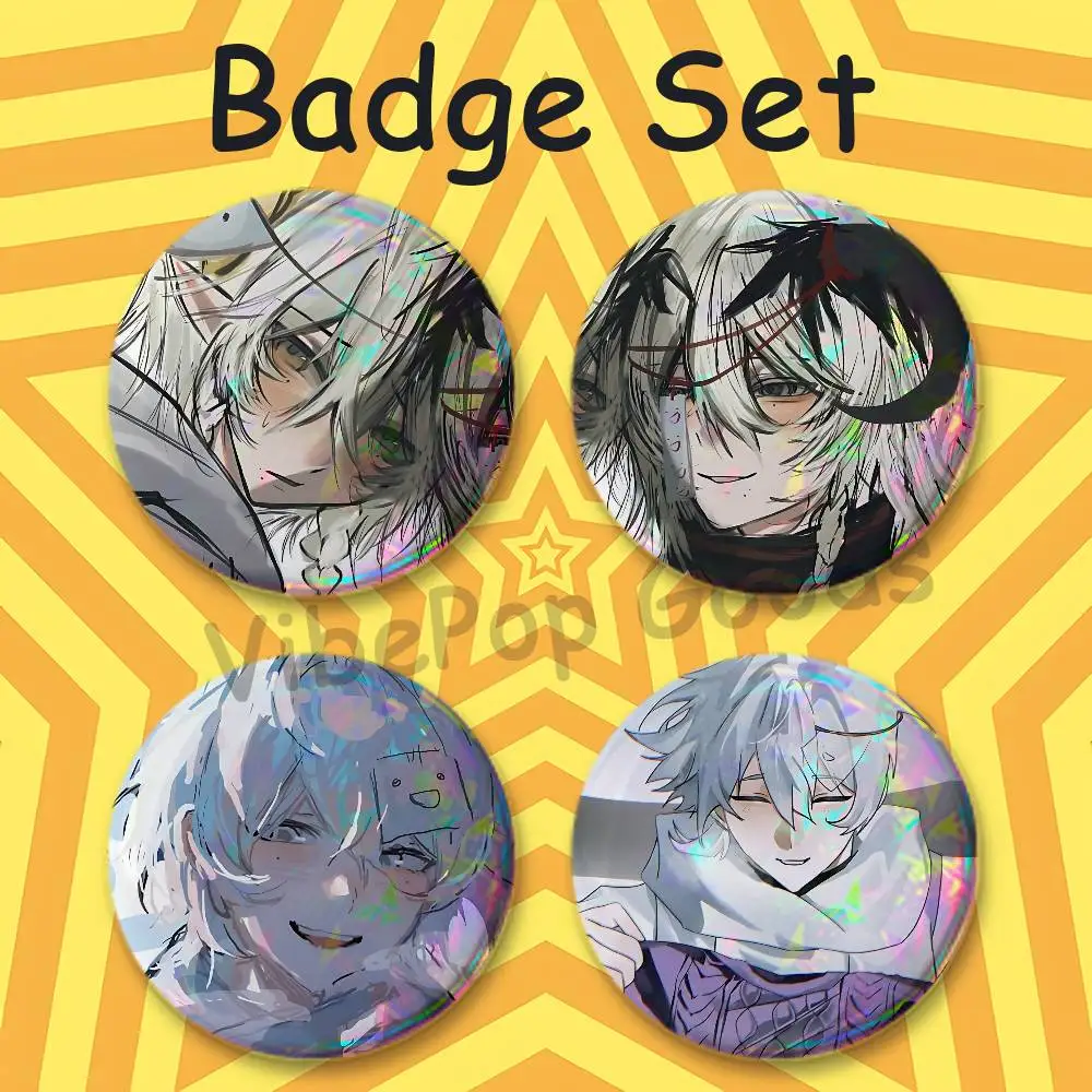 S-Saparata 25mm Badge 4-Piece Set Mini Pill Baji Kawaii Collectibles Creative Button Pin for Ita-Bag