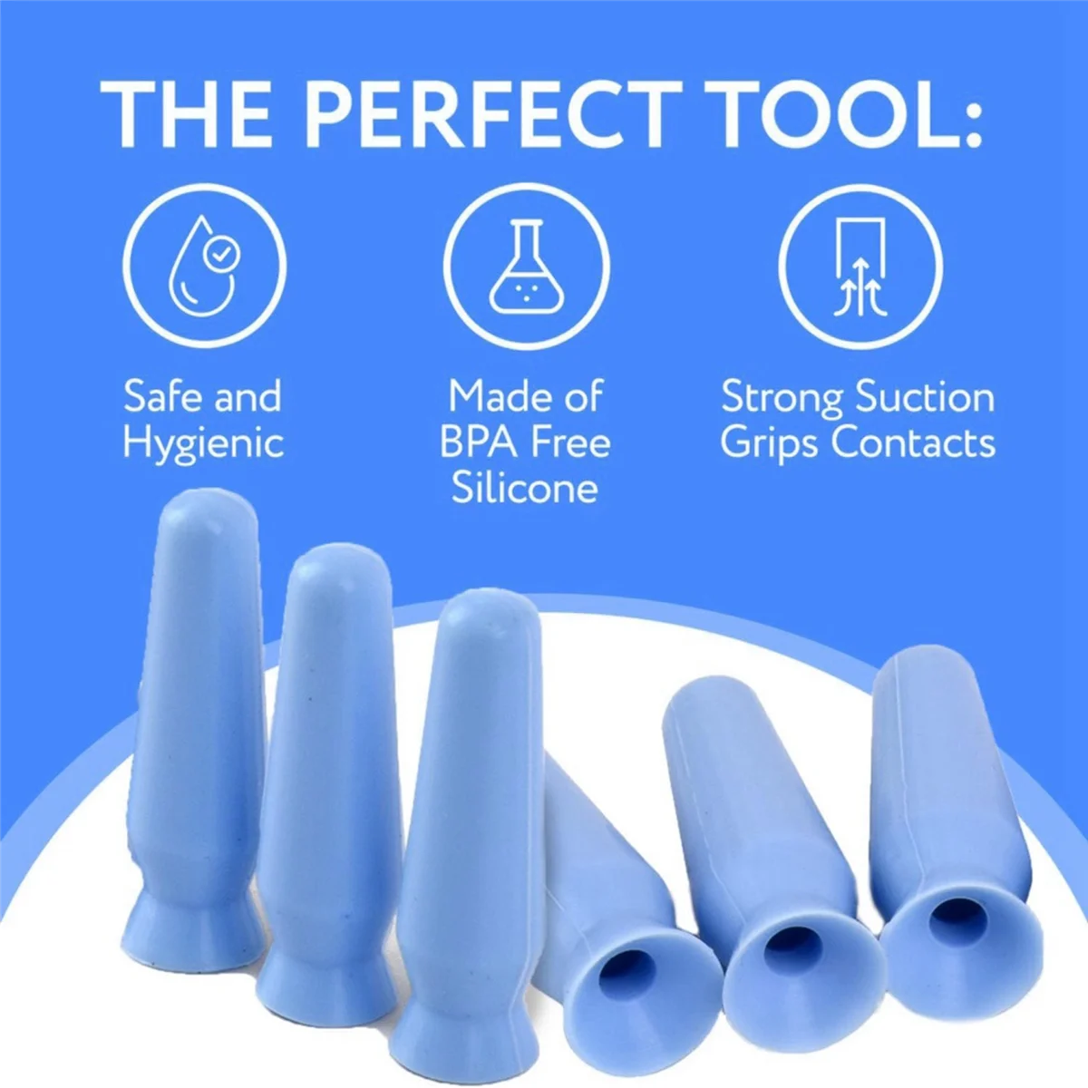 Beauty Lens Remover e Inserter Contatti senza sfiato per lenti a contatto rigide e occhi protesici 6 pezzi