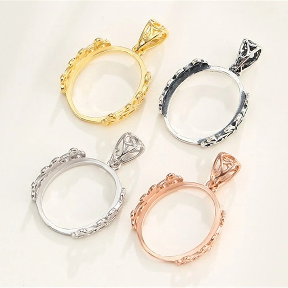 

925 Silver Oval Pendant Blank (12x14mm/13x16mm/14x17mm/15x19mm/16x20mm Oval Blank)