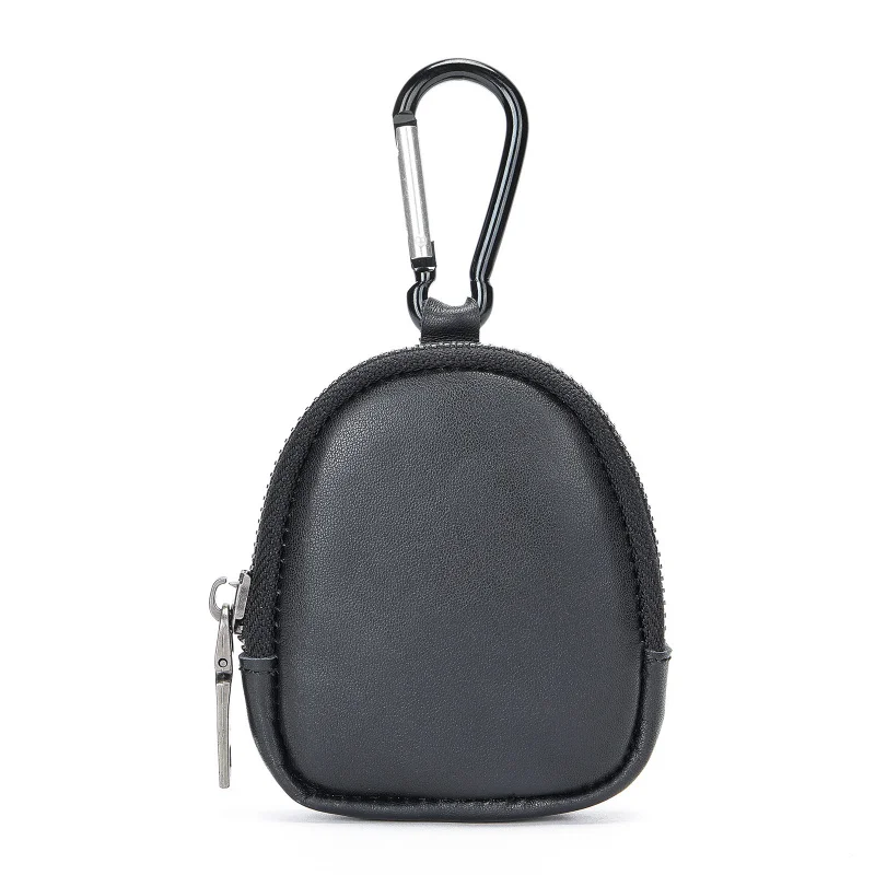 New Cow Leather Women's and Men's Mini Change Vintage Coin Bag Headphone Strap Purse Storage Key Bag For Man And Woman