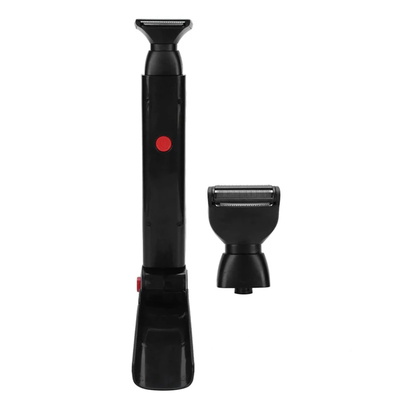 Barbeador traseiro elétrico recarregável para homens, aparador de pêlos faciais, navalha, alça dobrável, depilação traseira, body groomer, novo, 2