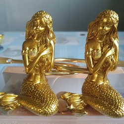 2Pcs/Set Curtain Holder Living Room Curtain Holdback Curtains Decoration Accessories Tieback Mermaid Curtain Hooks