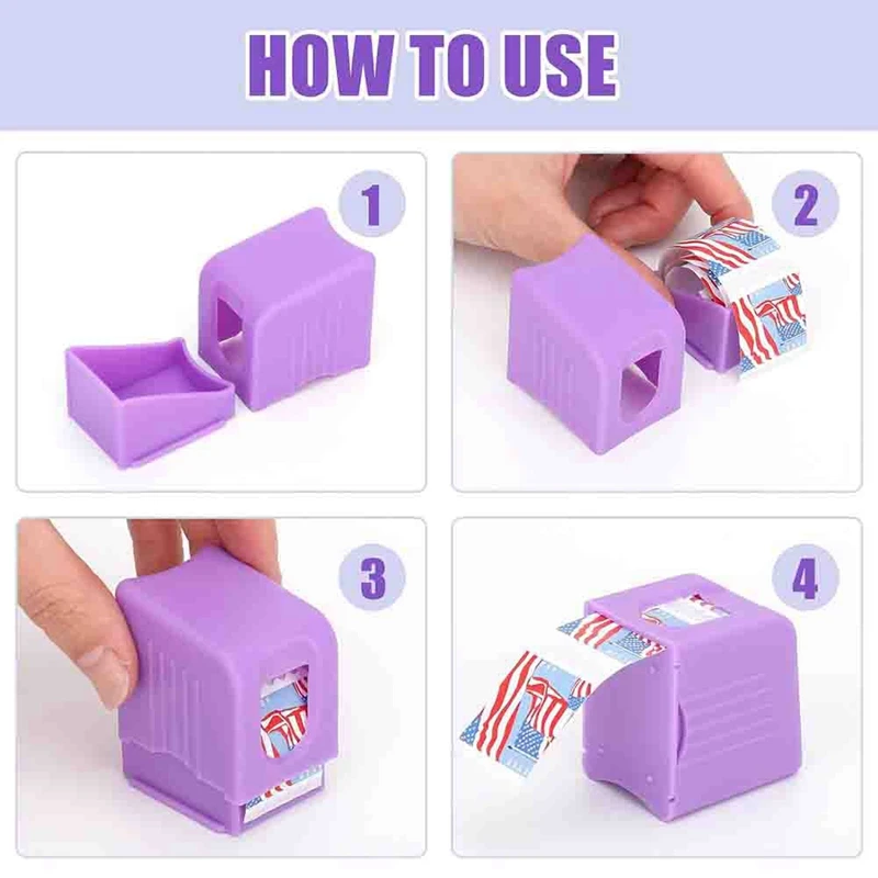 3 Pack Postage-Stamp Dispenser For A Roll Of 100 Stamps Postage Forever Stamp Holder Organizer