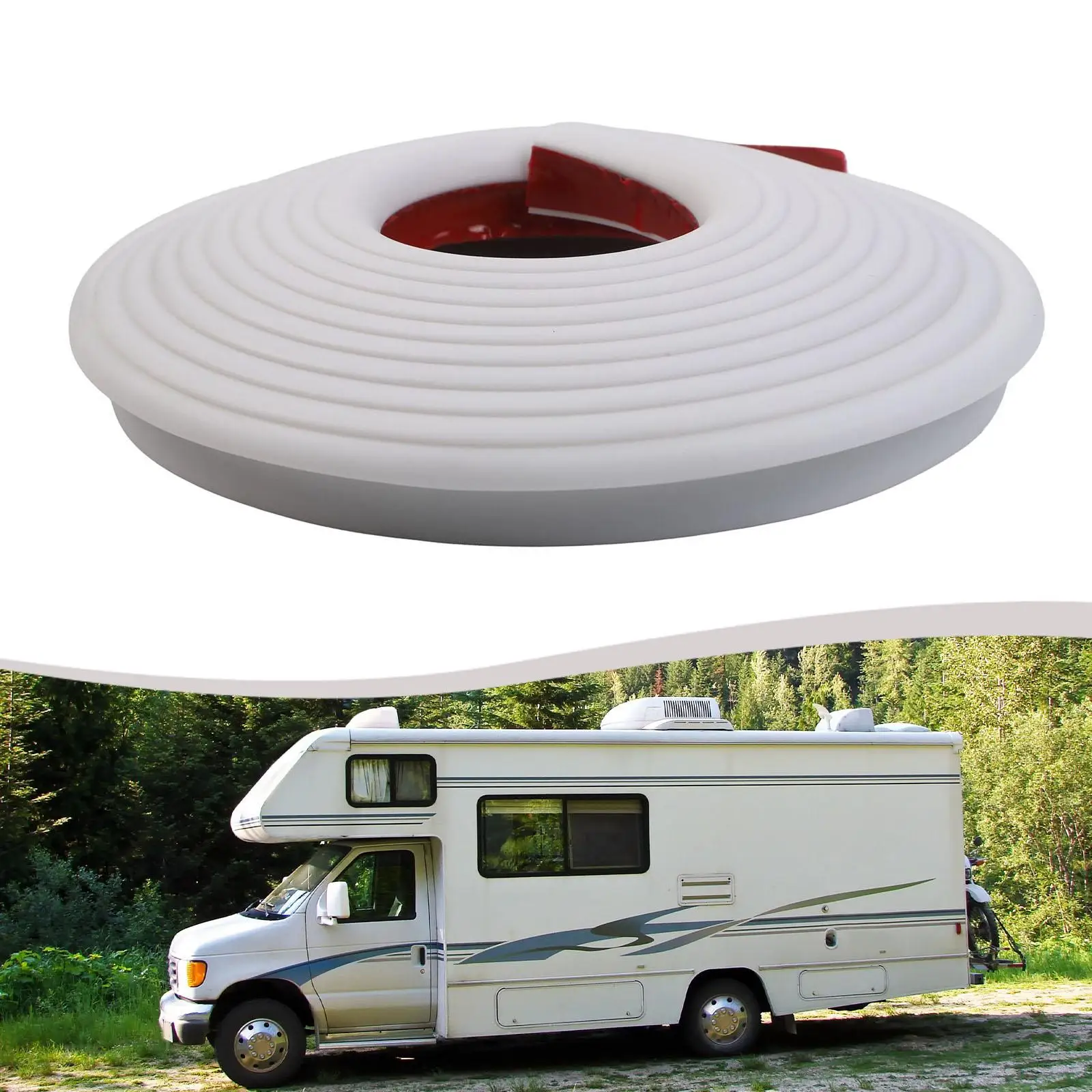 For Homes J Shape Gutter RV Rain Gutter Rainwater Management Efficient Water Runoff Strong Backing Long-lasting