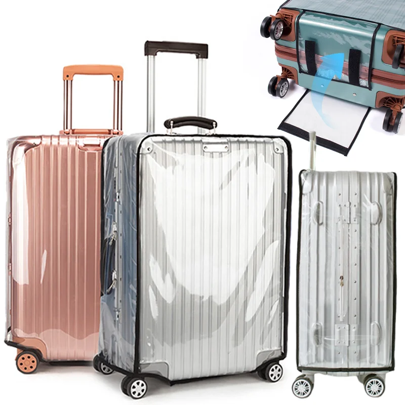 

PVC Luggage Protect Cover Waterproof Dustproof Trolley Suitcase Wear-resistant Rolling Anti-scratch Luggage Protector Cover Trip
