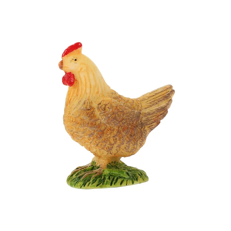 -A25M 2 ชิ้นไก่จําลองไก่รูปปั้นตกแต่งบ้านของเล่นตกแต่งสนามหญ้าฟาร์ม Decor ตุ๊กตาไก่สัตว์ง่าย Insta