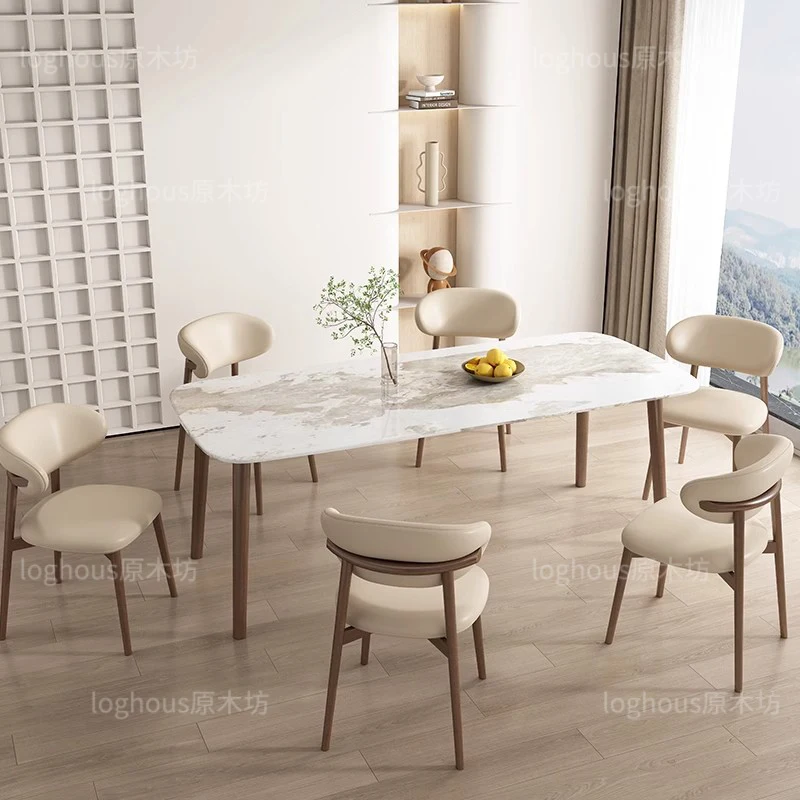Nordic Modern Dining Chairs Minimalist Solid Wood Italian Luxury Dining Chairs Designer Trendy Sedie Sala Da Pranzo Furniture
