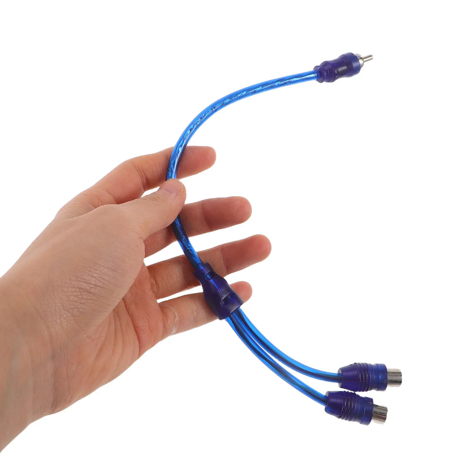 10Pcs Rca Splitter Cable 1 Male to 2 Female High Purity Copper Y Adapter for Car Audio Subwoofer Amplifier Speaker
