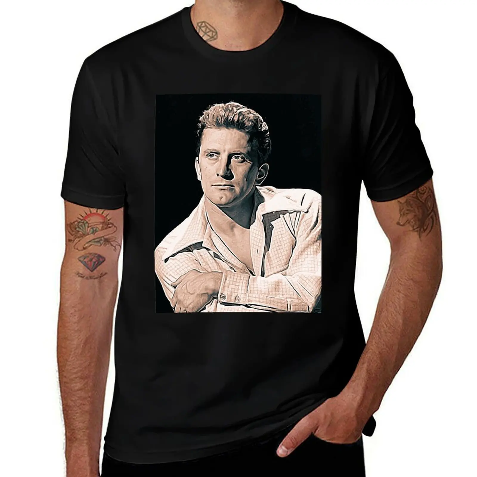 

Kirk Douglas Art - vintage painting - D79 T-Shirt designer shirts cute clothes Louboutins plain t shirts men
