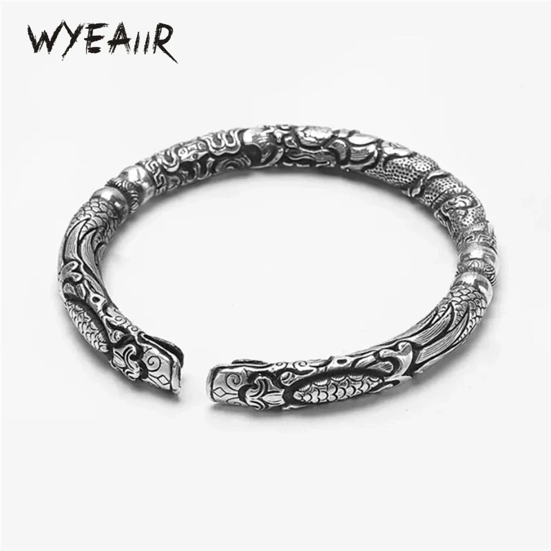 

WYEAIIR 925 пробы серебряный Ретро тайский серебряный дракон Изящные Ювелирные изделия Роскошный Регулируемый Открытый Женский браслет