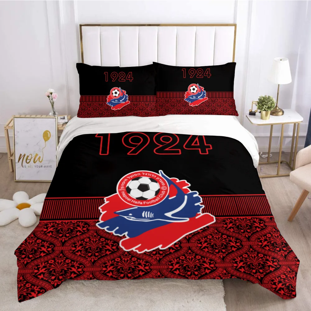 Imagem -05 - Impresso Hapoel Haifa Bedding Conjunto Capa de Edredão Quarto Consolador Cobre Único Gêmeo King Size Quilt Cover Home Textile Pcs 3d