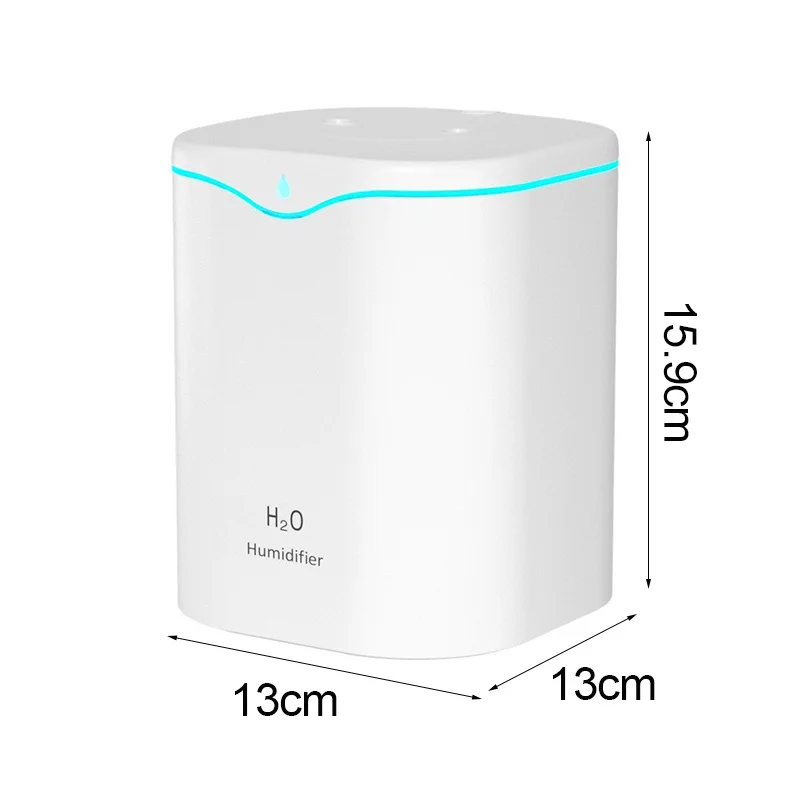 2.2L Dual Head Mist Humidifier, Silent Large Capacity Includes Aroma And Ambient Light, Cool Mist Humidifier For Home