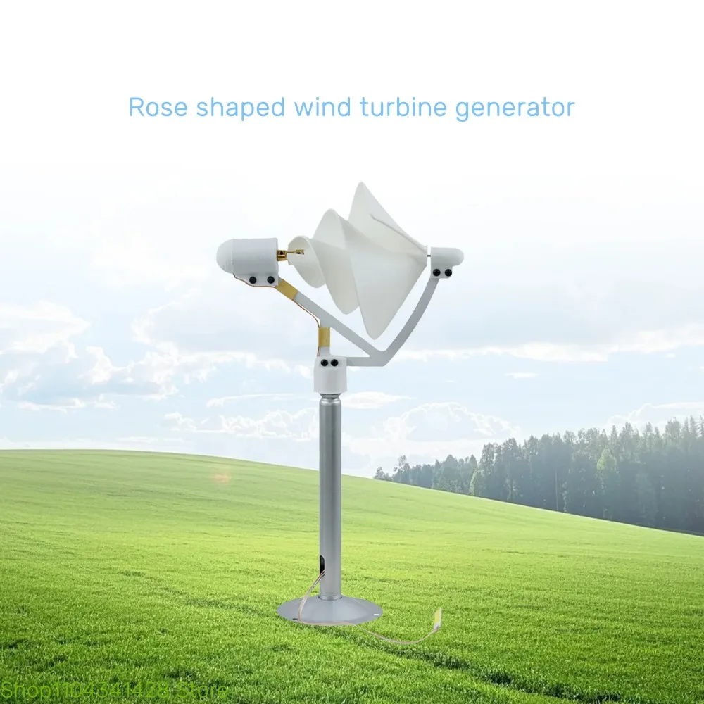 Miniature Spiral Wind Turbine Archimedes Rose Type Model Breeze Start Science Experiments Generate Electricity Light