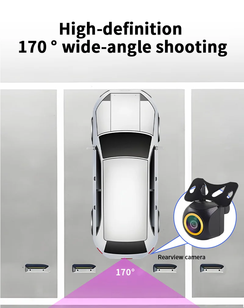 AHD 1080P Fisheye-Rückfahrkamera 170° ° Weitwinkel-Nachtsicht Wasserdichte Universelle Auto-Rückfahrkamera – Detail 9