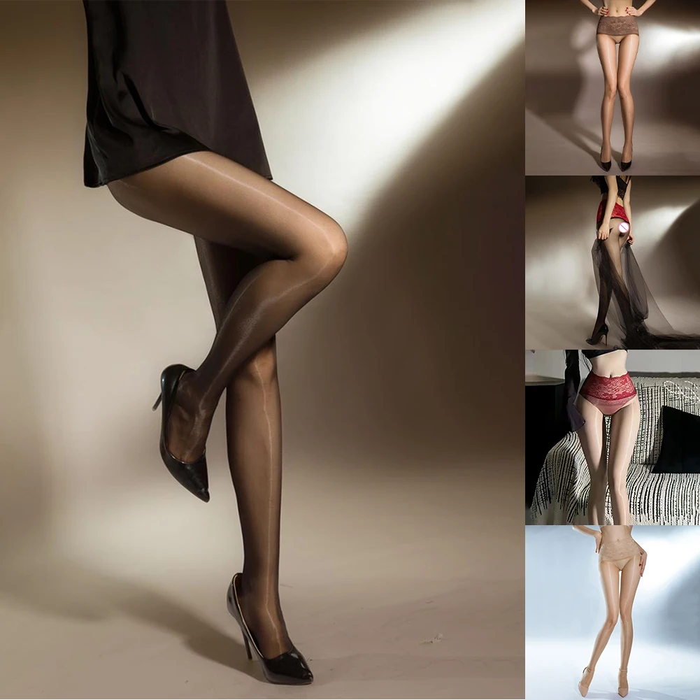 

Women Ladies Sexy Lingerie Stockings Open Crotch Seamless Ultra-Thin Silky Lace Waist Clubwear High Elastic