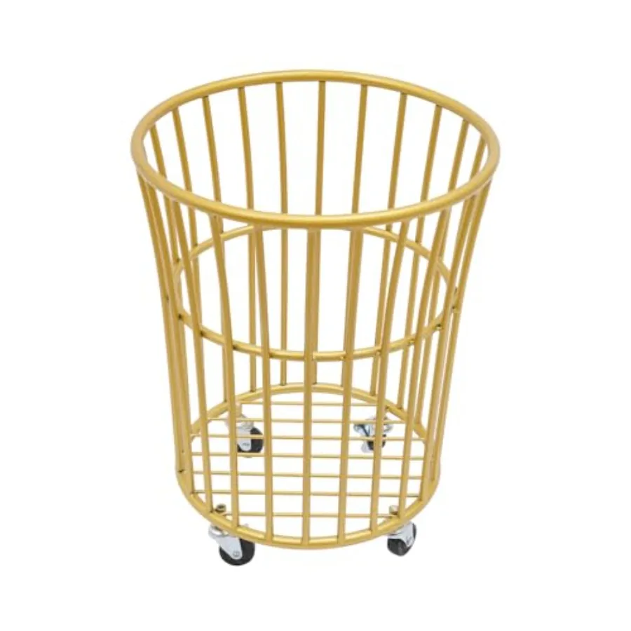 

Metal Laundry Basket, Laundry Basket Cart with Wheels for Laundry Room, Rolling Laundry Basket with Wheels, Easy Moved Basket f